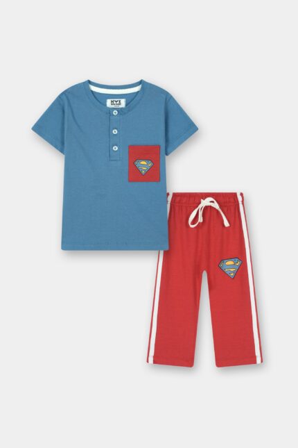 Boys' Blue & Red Superhero Summer Set