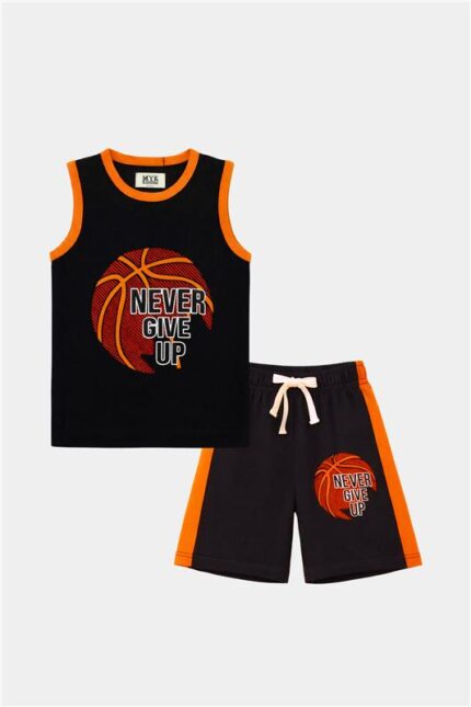 Never Give Up" Sleeveless Basketball Set for Boys – Summer Edition