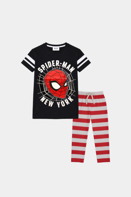 Spiderman New York T-Shirt & Striped Pajama Set