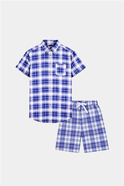 Boys' Blue & White Checkered Summer Set