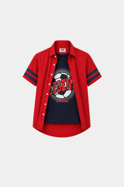Boys' Summer Legend Shirt & Jacket Set - Stylish & Comfortable
