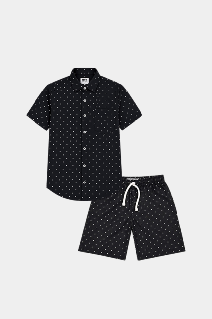 Boys' Black Polka Dot Summer Set
