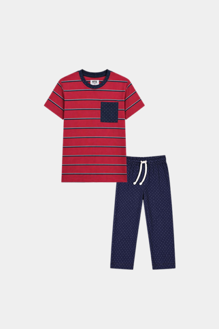 Trendy Striped & Dotted Kids Summer Outfit